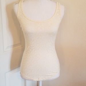 NWT White lace tank